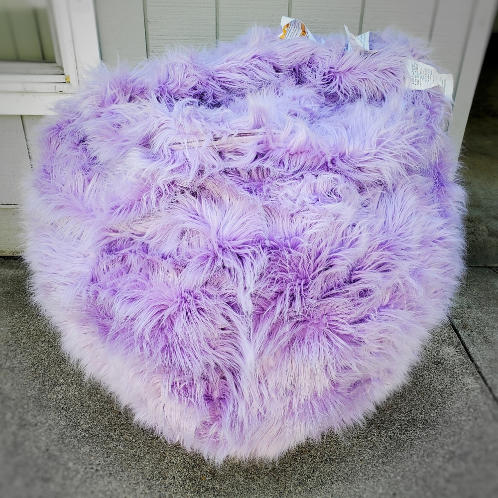 NEW Pottery Barn Teen Himalayan Faux Fur Bean Bag - Picture 2 of 7